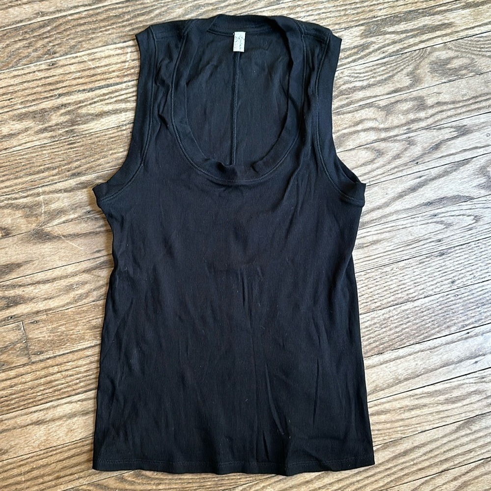 Free People intimately Black Stretch Sleeveless Tank Size medium EUC